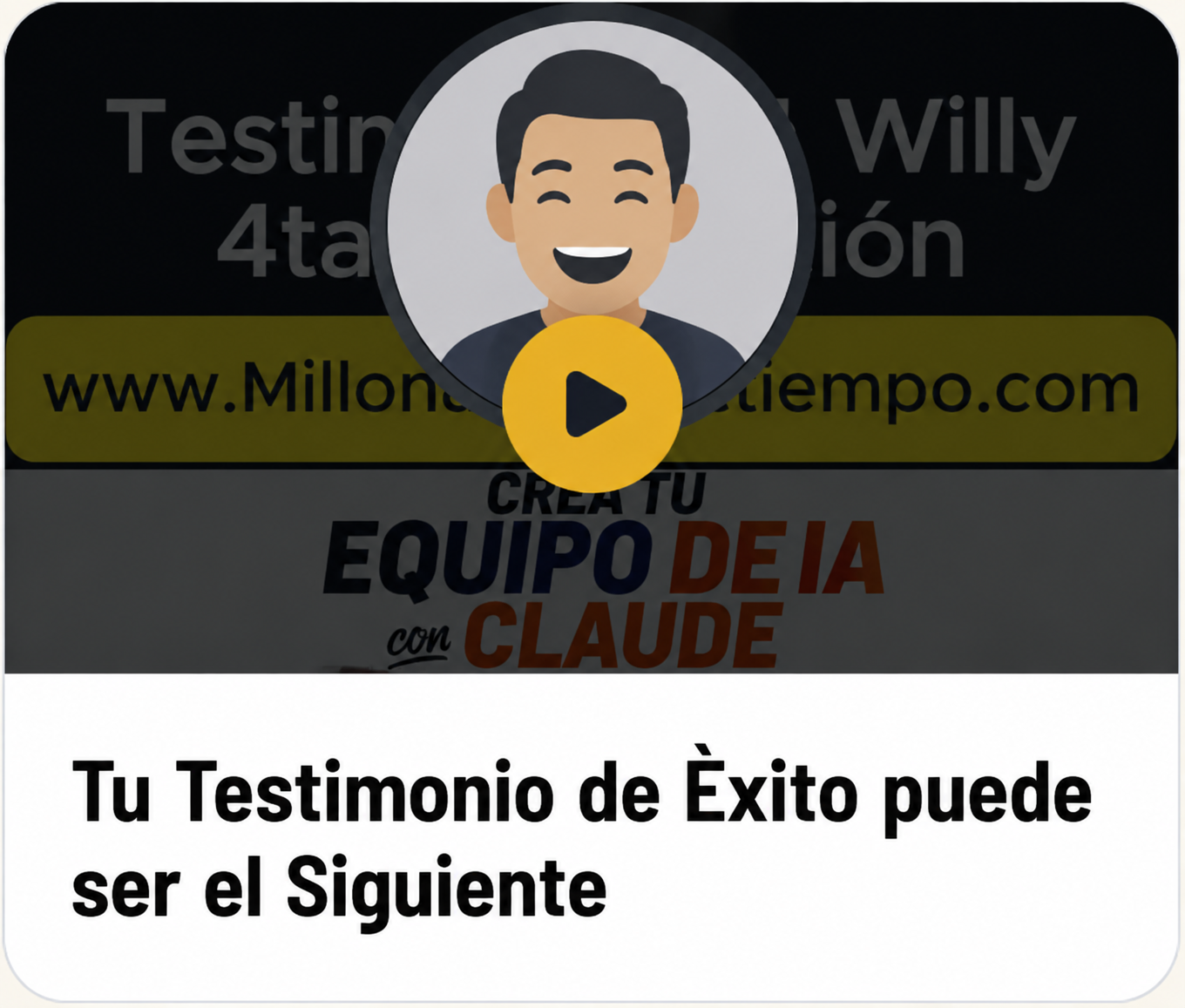 Tu testimonio de éxito puede ser el siguiente
