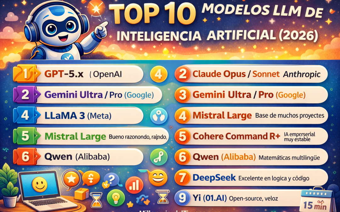 Top 10 LLM (Large Language Model) de IA (Febrero 2026)
