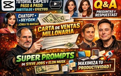 Protegido: 2 MASTERCLASS IA y CapCut: Edita PRO con Subtítulos y Efectos, Crea tu Avatar, Imágenes Consistentes y Carta de Ventas Millonaria + Super Prompts de Productividad al Estilo Steve Jobs y Elon Musk
